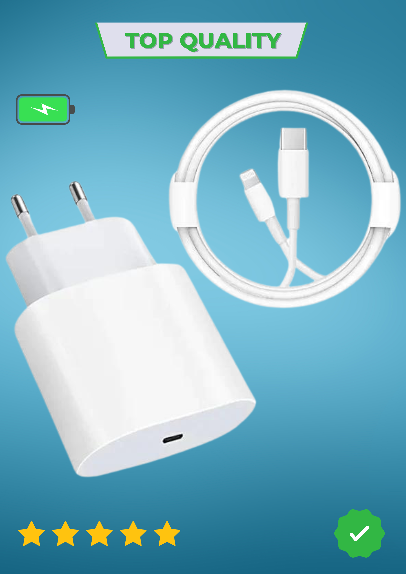 Chargeur rapide complet iphone